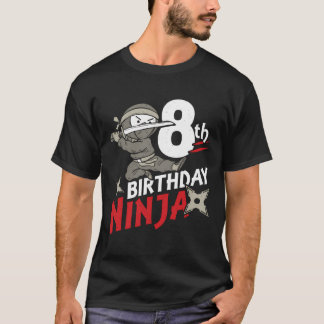Verjaardag Ninja Shirt 8 Jaar Oud Ninja Verjaardag
