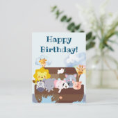 Verjaardag Noach's Ark Briefkaart (Staand voorkant)