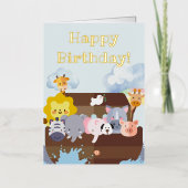 Verjaardag Noah's Ark Folie Wenskaart (Voorkant)
