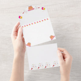 Verjaardag nodigt ontwerpformaten uit all in one uitnodiging
