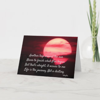Verjaardag - Nog een reis rond de zon Bedankkaart