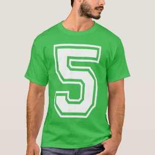 Verjaardag Number 5 Varsity Sportseam Jersey vrien T-shirt