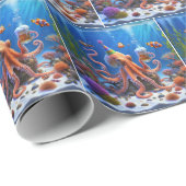 Verjaardag Octopus met bier Mok Cadeaupapier (Rol Hoek)