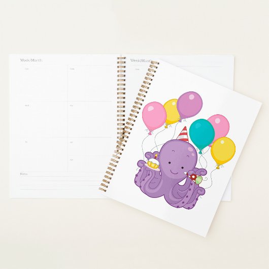 Verjaardag Octopus Spiral Planner