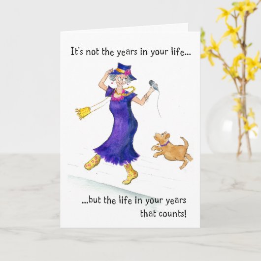 Verjaardag of pensioen Kaart (Gele Bloem)