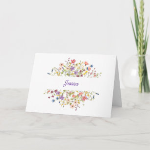 Verjaardag Omgeven door Delicate Wildflower Kaart