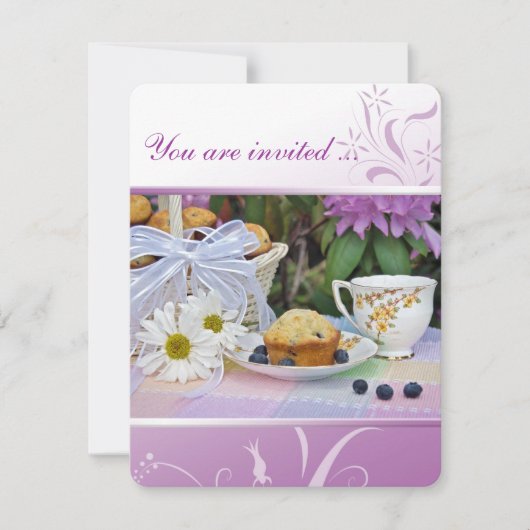 Verjaardag Ontbijt Brunch Uitnodigen Kaart (Voorkant)