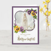 Verjaardag Onze Lieve Vrouw van Fatima Maagd Maria Kaart (Gele Bloem)