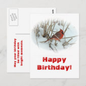 Verjaardag Oosterse Kardinaal Songbird Briefkaart (Voorkant / Achterkant)