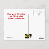 Verjaardag Oosterse Kardinaal Songbird Briefkaart (Achterkant)