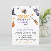 Verjaardag op Halloween Kaart (Staand voorkant)