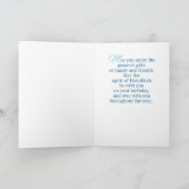 Verjaardag op Hanukkah Menorah op donkerblauw Kaart (Binnen)