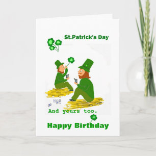 Verjaardag op St. Patrick's Day, Green Leprechauns Kaart