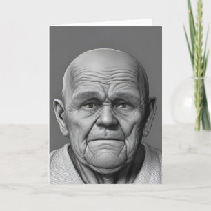 Verjaardag oud Man gezicht Kaart