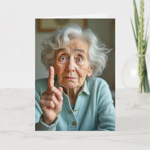 Verjaardag Oude Dame Humoristisch Advies Kaart