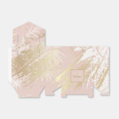 Verjaardag palm roos goud roze bedankdoosjes (Uitgevouwen)