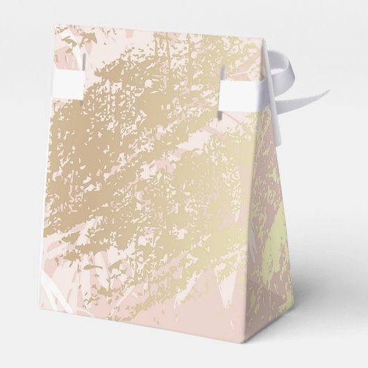 Verjaardag palm roos goud roze bedankdoosjes (Achterkant)