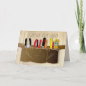 Verjaardag, papa, toolbelt en gereedschap kaart (Voorkant)