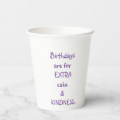 Verjaardag Papieren Cups Maat: 8oz Papieren Cup, L Papieren Bekers (Achterkant)