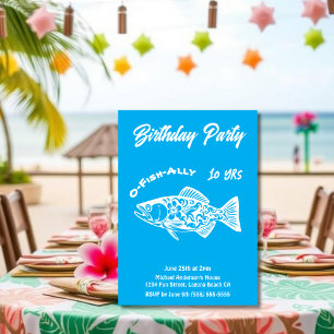 Verjaardag Party-O-Fish-bondgenoot Hawaiian Fish Kaart