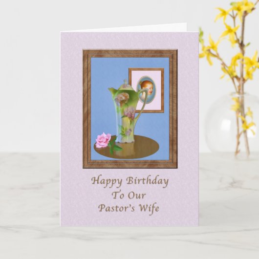 Verjaardag, Pastor's vrouw, Stilleven, Pitcher, Ro Kaart (Gele Bloem)