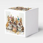 Verjaardag Pembroke Welsh Corgi Dogs Bedankdoosjes (Voorkant Zijde)