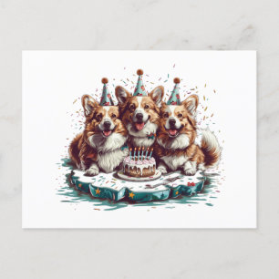 Verjaardag Pembroke Welsh Corgi Honden Briefkaart