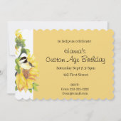 Verjaardag Pensioen Chickadee Zonnebloem kunst Kaart (Achterkant)