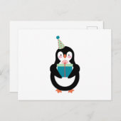 Verjaardag Pinguïn Briefkaart (Voorkant / Achterkant)