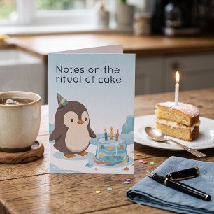 Verjaardag Pinguïn Droge Humor Verjaardagskaart Kaart