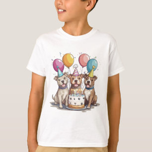 Verjaardag Pit Bull Dogs T-shirt