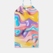 Verjaardag Plastic Fluid Abstract Cadeaulabel (Achterkant)