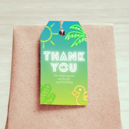 Verjaardag Pool Party Jongen  Cadeaulabel