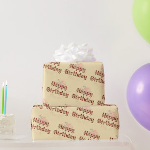 Verjaardag Posie op Banana Mania Wrapping Paper Cadeaupapier