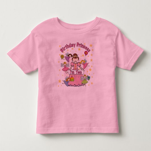 Verjaardag Prinses Ik ben Twee T-shirts en Geschen (Voorkant)