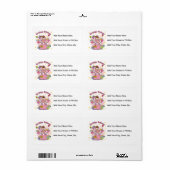 Verjaardag Prinses Ik ben Twee T-shirts en Geschen Etiket (Full Sheet)