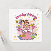 Verjaardag Prinses Ik ben Twee T-shirts en Geschen Kaart (Voorkant / Achterkant in situ)