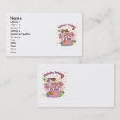 Verjaardag Prinses Ik ben Vier T-shirts en Geschen Visitekaartje (Voorkant / Achterkant)