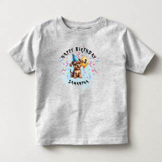 Verjaardag Puppy Confetti Feestje Peuter Kinder Shirts