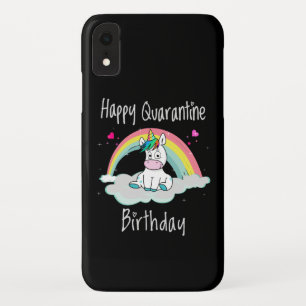 Verjaardag Quarantain Eenhoorn regenboog iPhone XR Hoesje
