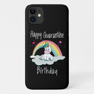 Verjaardag Quarantaine Eenhoorn regenboog iPhone 11 Hoesje