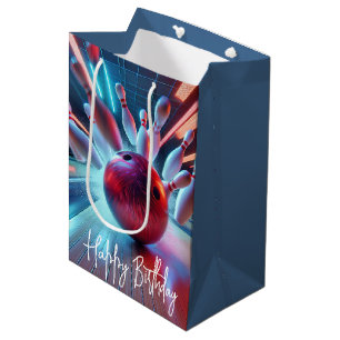 Verjaardag Red Bowling Ball Strike Medium Cadeauzakje