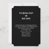 verjaardag Red Wine Black Silver Kaart (Achterkant)