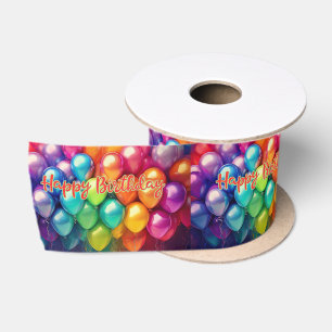 Verjaardag Regenboog Ballonnen Lint