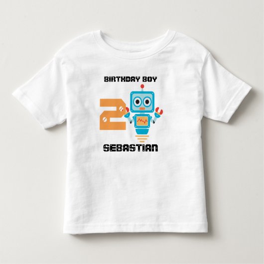 Verjaardag Robot Age Tshirt (Voorkant)