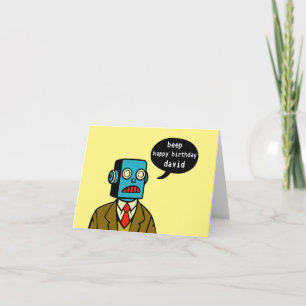 Verjaardag Robot Kaart