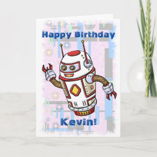 Verjaardag Robot Kaart