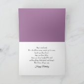 Verjaardag rode tulpen en Lila boeket Notitiekaartje (Binnen)