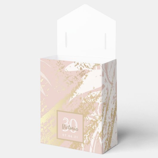 Verjaardag roos goud roze wit goud bedankdoosjes (Geopend)