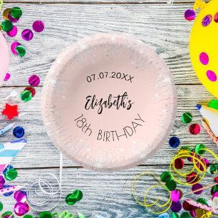 Verjaardag roos gouden zilveren meisjesnaam papieren kommen